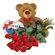 red roses with teddy and chocolates. Slovenia