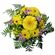 Sorceress. A bright sunny arrangement of yellow gerberas and chrysanthemums.