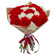 My message. Splendid round bouquet of red and white carnations.