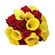 Autumn blues. This astonishing bouquet of roses and calla lilies is a very beautiful gift.