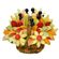 Bouquet of vitamins. Delicious edible fruit arrangement of melon, grapefruits, oranges, 2 sorts of apples, pineapple, grapes and strawberries!