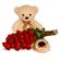 Sweet Celebration!. This excellent gift set of a cake, roses and a teddy bear will surely bring joy to a recipient!. India