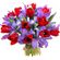 Violetta. Bright spring bouquet of tulips and irises.. France